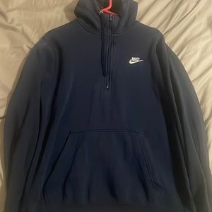 Nike half zip blue hoody